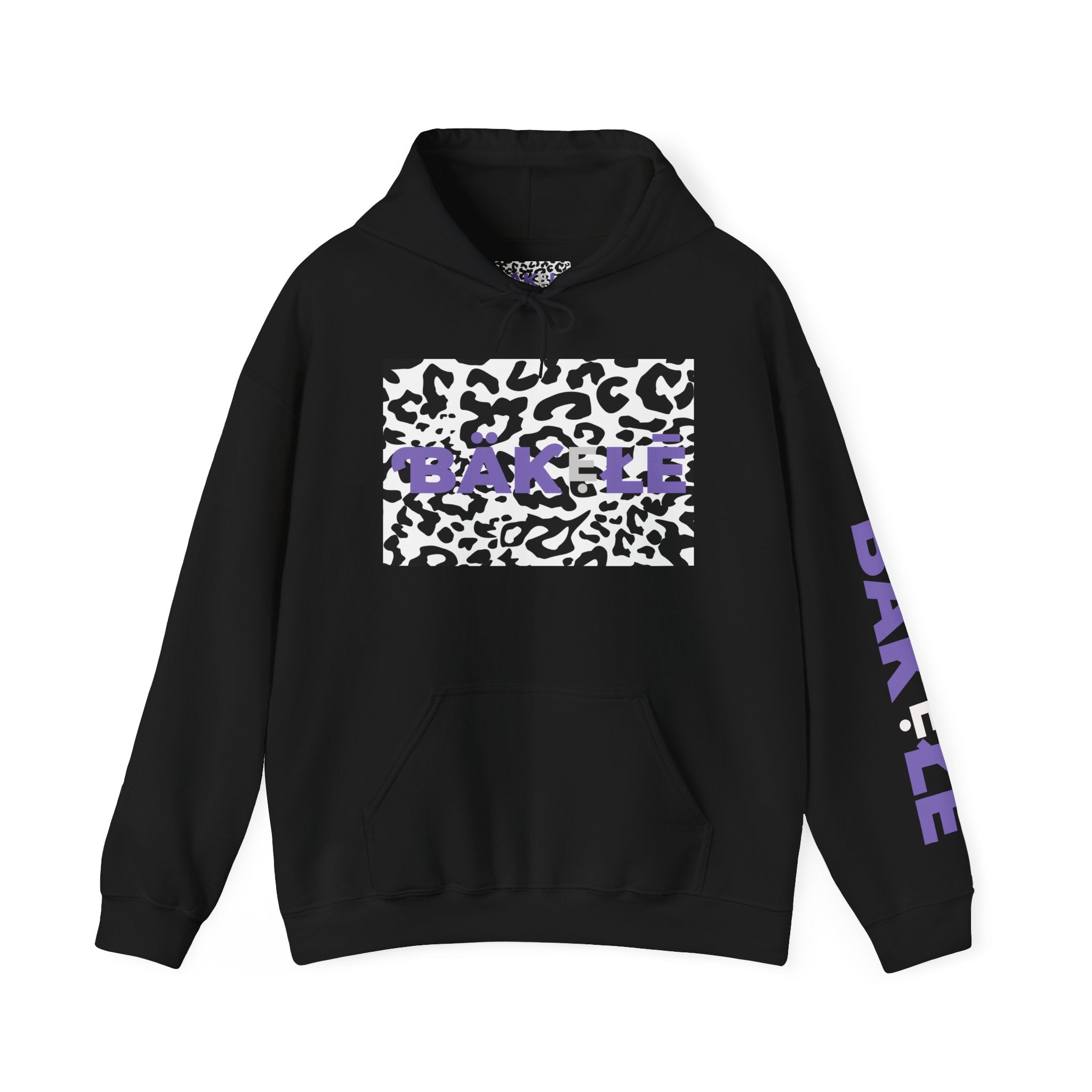 ƁÄƘẸŁĒ Apparel Black Leopard Hoodie